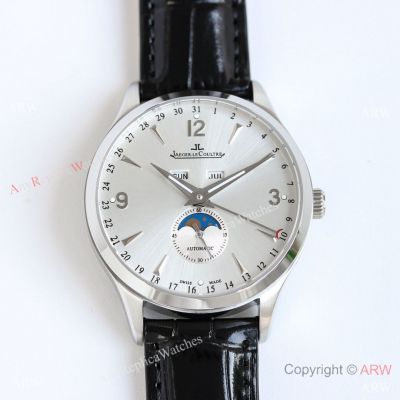 AAAA Clone Jaeger-LeCoultre Geneve Master Calendar Men Watch Caliber 866 Silver Dial